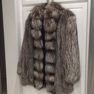 Russian Fox Fur Coat med.
